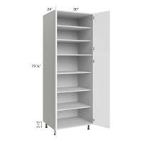 Milan White Matte 30x24x84 Pantry Cabinet (24" depth)