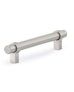 Contemporary Metal Pull 6.61" Overall Length in Brushed Nickel